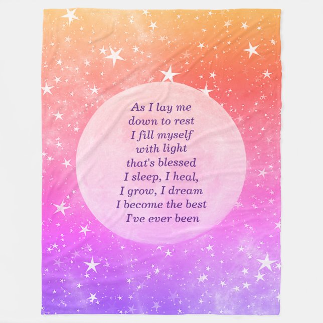 Skaffa god sömndesign fleecefilt (Framsidan)