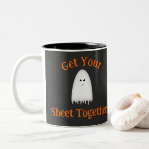 Skaffa Lakan tillsammans Halloween Ghost Två-Tonad Mugg