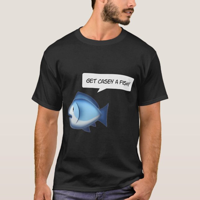 skaffa mannen en fisk 2 t shirt (Framsida)