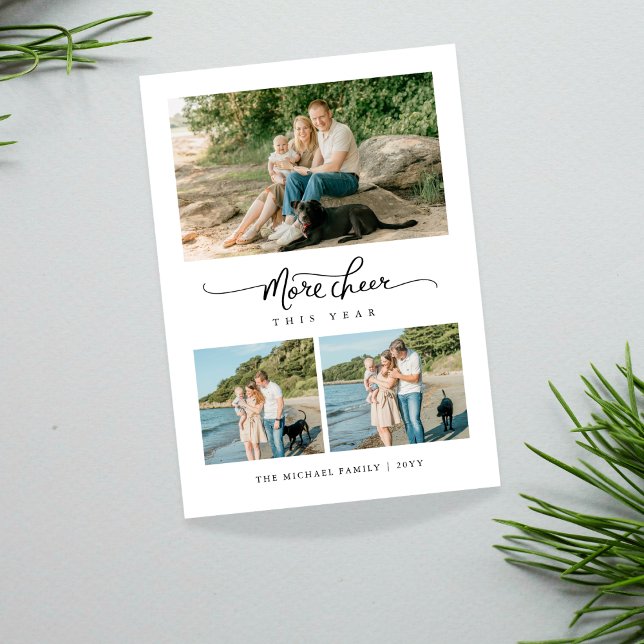 Skaffa mer än dagens Modern Familj 3-foto Julkort (Skapare uppladdad)