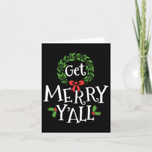 Skaffa Merry Y'all Southern Slang Texas Julafton F Kort