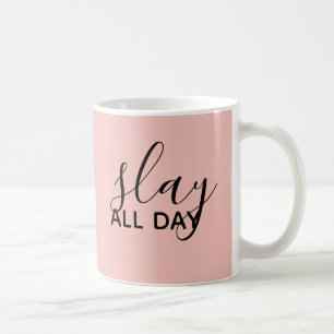 Skaffa skript för Rosa hela dagen Kaffemugg