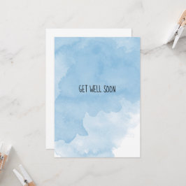 Skaffa snabb, blå, vattenfärgad design kort