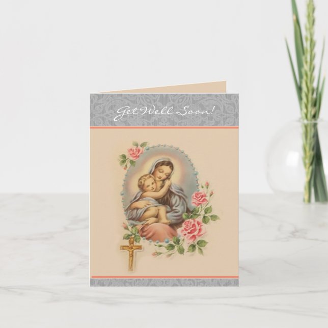 Skaffa snart Religiösa Prayer Virgin Mary Card Kort (Framsida)