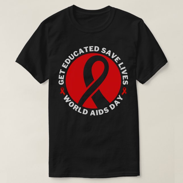 Skaffa Spara Lives World AIDS Day 19 T Shirt (Design framsida)