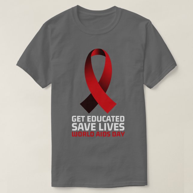 Skaffa Spara Lives World AIDS Day 8 T Shirt (Design framsida)