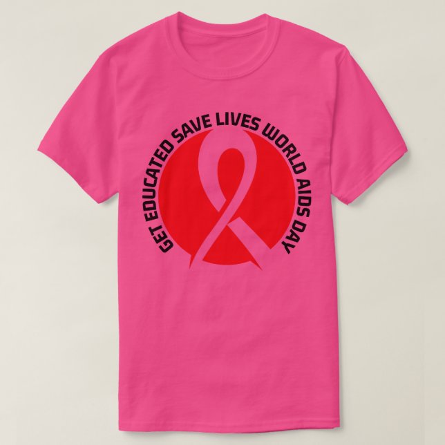 Skaffa Spara Lives World AIDS Day T Shirt (Design framsida)