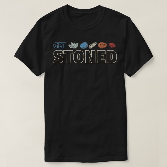 Skaffa stonad geologi och sten-samlingspressen t shirt (Design framsida)