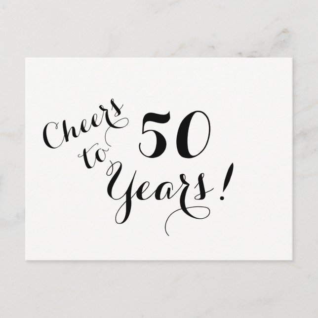 Skaffa till 50 års svarskort inbjudan vykort (Framsida)