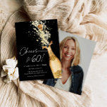 Skaffa till 60-dagars fotoinbjudan inbjudningar<br><div class="desc">Låt oss skål till 60! Lägg på bubblan med vårt champagnestumma födelsedagskort. Ta med dig din närmaste och djupaste fest för att fira detta glada tillfälle med att plocka kork och champagnebubblor. Här är 60 år av och magi - låt oss upp ett glas till livets fantor! Matchande objekt i...</div>