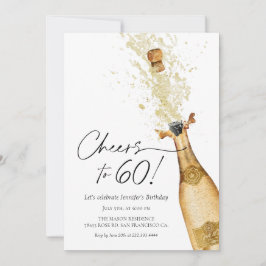 Skaffa till 60:e födelsedagsinbjudan inbjudningar