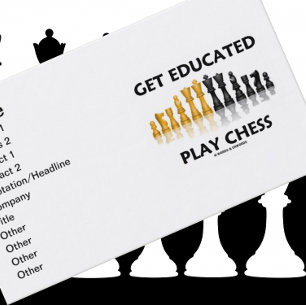 Skaffa utbildade spelschack (reflekterande schacku visitkort