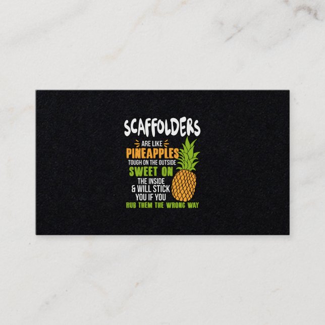 Skaffolder är som ananas. visitkort (Framsida)