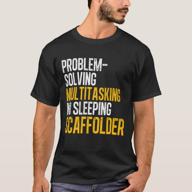 Skafmapp Solning Scaffold Builder Scaffoling T Shirt (Framsida)