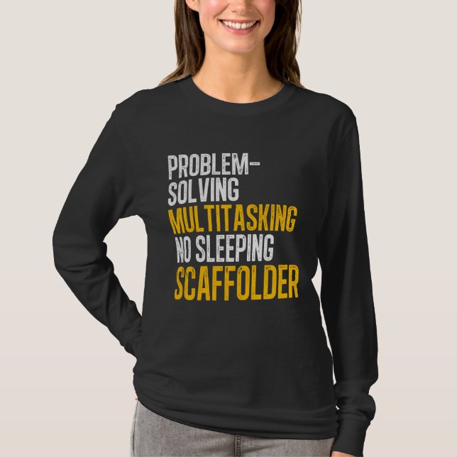 Skafmapp Solning Scaffold Builder Scaffoling T Shirt (Framsida)