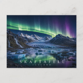 Skaftafell Glacierlagun Island Aurora Vykort