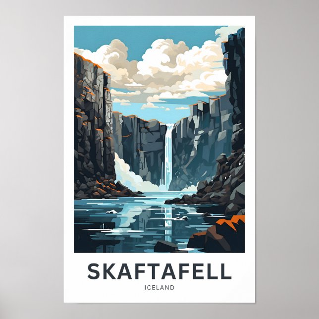 Skaftafell Island Travel Skriv ut Poster (Framsidan)