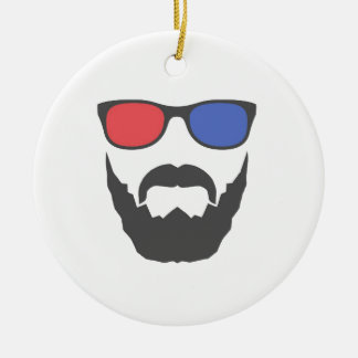 skägg 3D Julgransprydnad Keramik