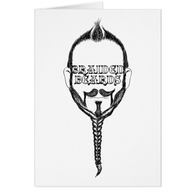 skägg hälsningskort (Framsidan)