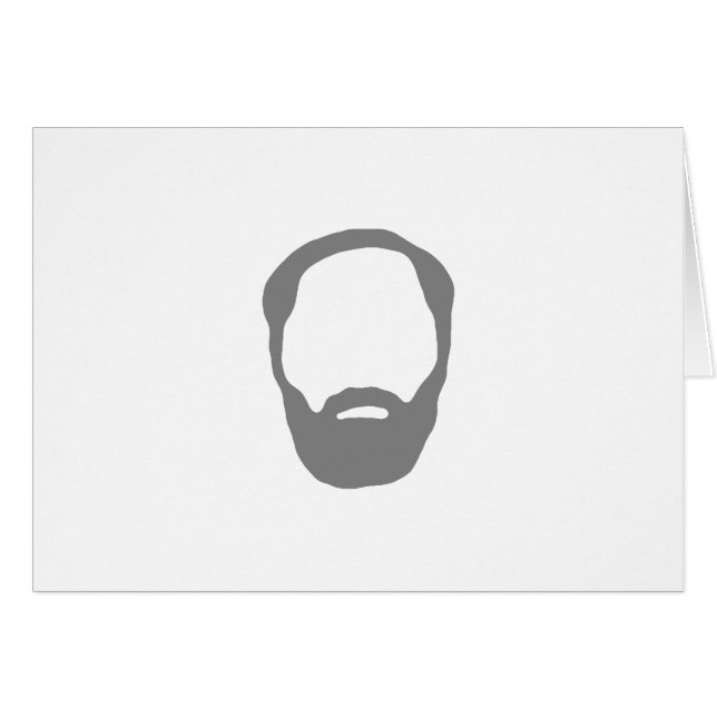 skägg hälsningskort (Framsidan Horizontal)