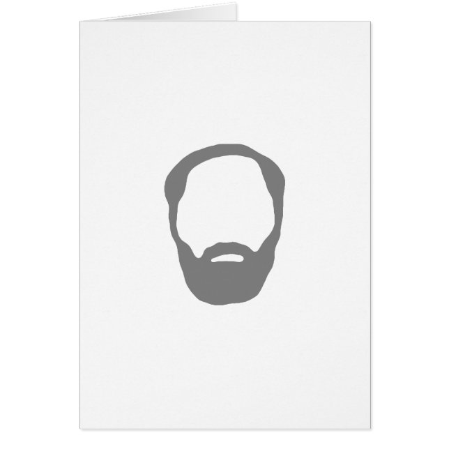 skägg hälsningskort (Framsidan)