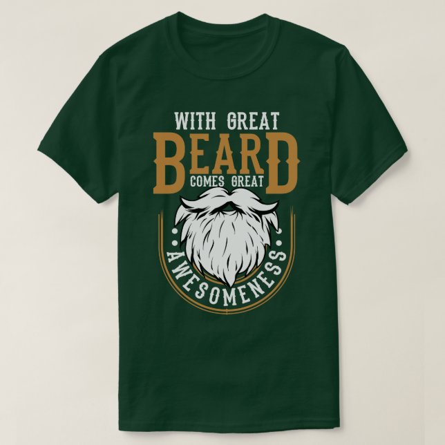 Skägg med Underbart skägg kommer med Underbara lar T Shirt (Design framsida)