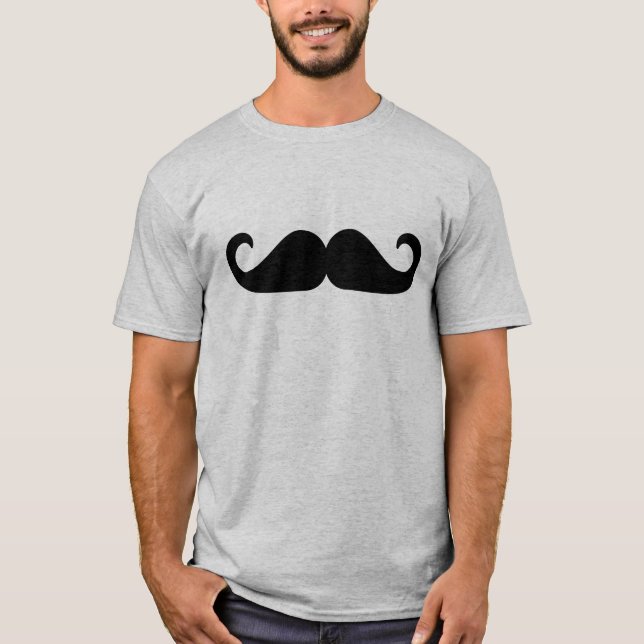 Skägg - mustasch tee shirt (Framsida)