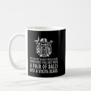 Skägg Och Kulor Maskulin Vikingagud Odin Pagan Al Kaffemugg