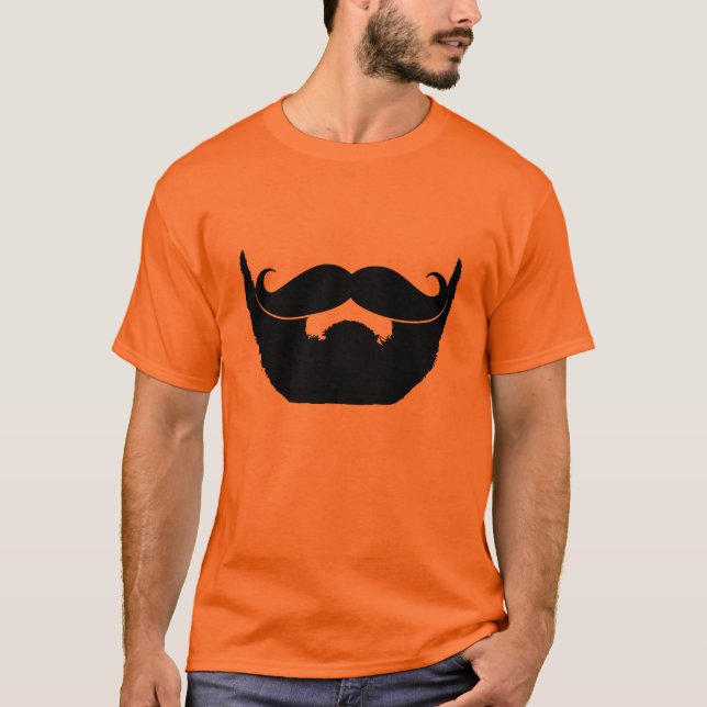 Skägg och mustache tee (Framsida)