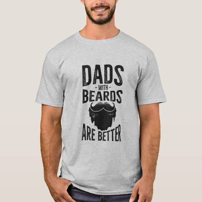 skägg pappa t shirt (Framsida)
