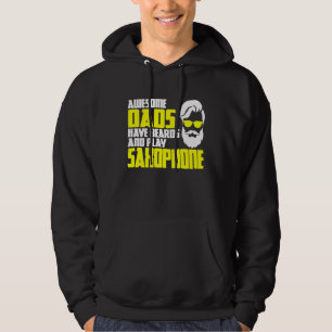 Skägg Saxofonspelare Fars Dag Saxofonist Hoodie