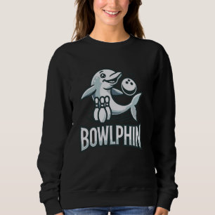 Skägge delfiner, lustigt pun bowlingflingor delfin t shirt