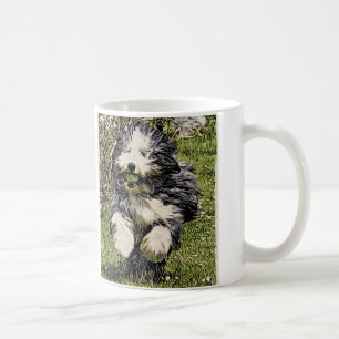 Skäggig Collie på springamuggen Kaffemugg