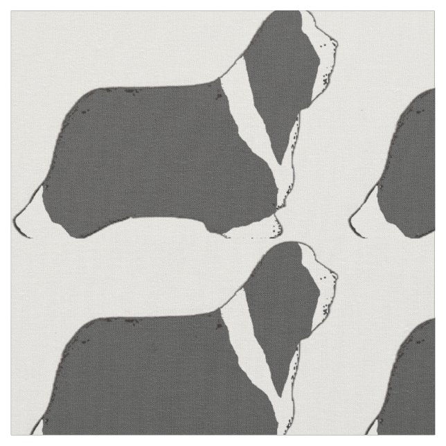 Skäggig Collie silhouette.png Tyg (Närbild)