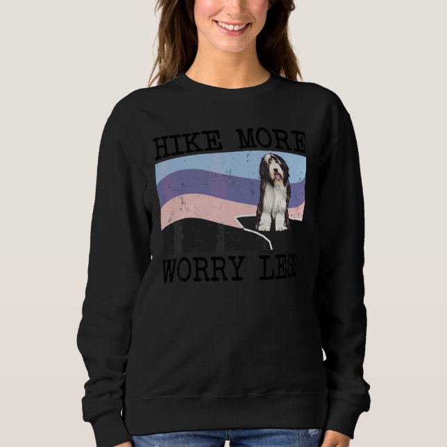 Skäggig Collie Vandra Mer Oroa Mindre Grafisk Vand T Shirt (Framsida)
