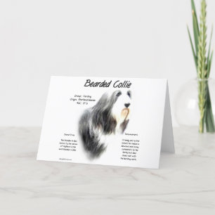 Skäggig Colliehistoriedesign Helgkort