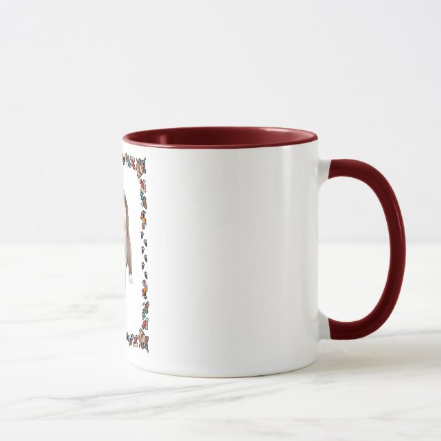 Skäggig Collievalp Mugg (Höger)