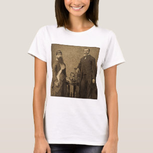 Skäggig dam för vintagecirkusfreak t shirt