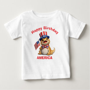 Skäggig drak (3a) Patriotisk barn t-shirt