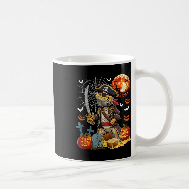 Skäggig Drak Cosplay Pirat Halloween Utstucket Pum Kaffemugg (Höger)