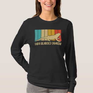 Skäggig drak för män pappa reptil leguan ödla t shirt