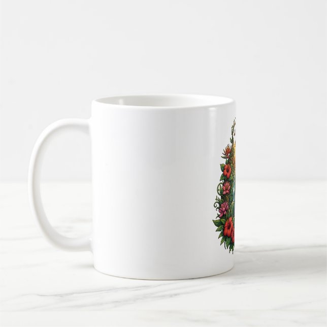 Skäggig Drak Tropisk Fantasilandskap Reptil  Kaffemugg (Vänster)