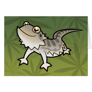 Skäggig drake för tecknad/Rankin drake Hälsningskort