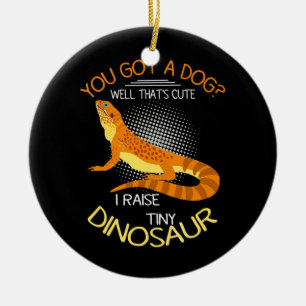 skäggig drake saker I Raise A Tiny Dinosaur Julgransprydnad Keramik