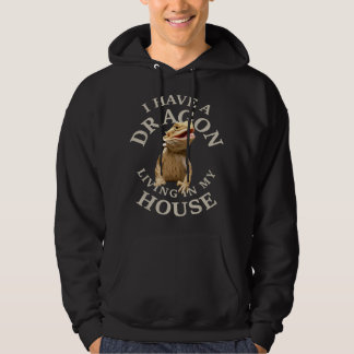 Skäggig Drake Tryck Reptiler Pogona Barbata Ödla Hoodie