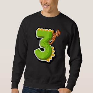 Skäggig drakes 3-årsdag Reptil Djur Grafi Lång Ärmad Tröja