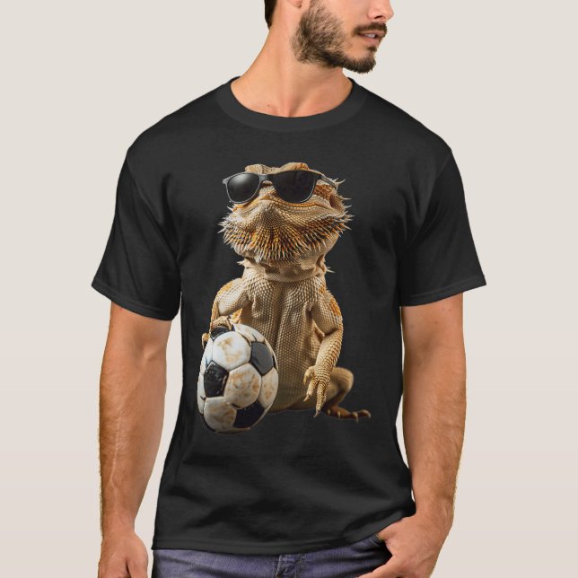 Skäggig Drakfotboll  T Shirt (Framsida)