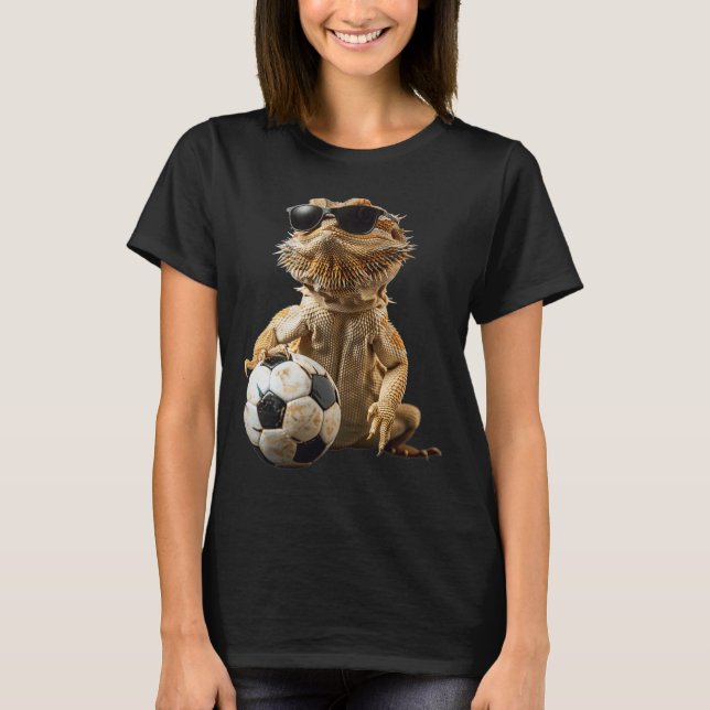 Skäggig Drakfotboll  T Shirt (Framsida)