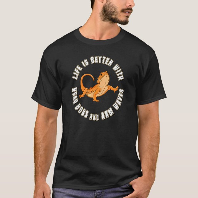 Skäggig Draködla Husdjur Reptil T Shirt (Framsida)