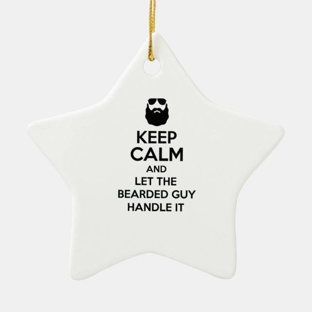 Skäggig grabb julgransprydnad keramik (Framsidan)